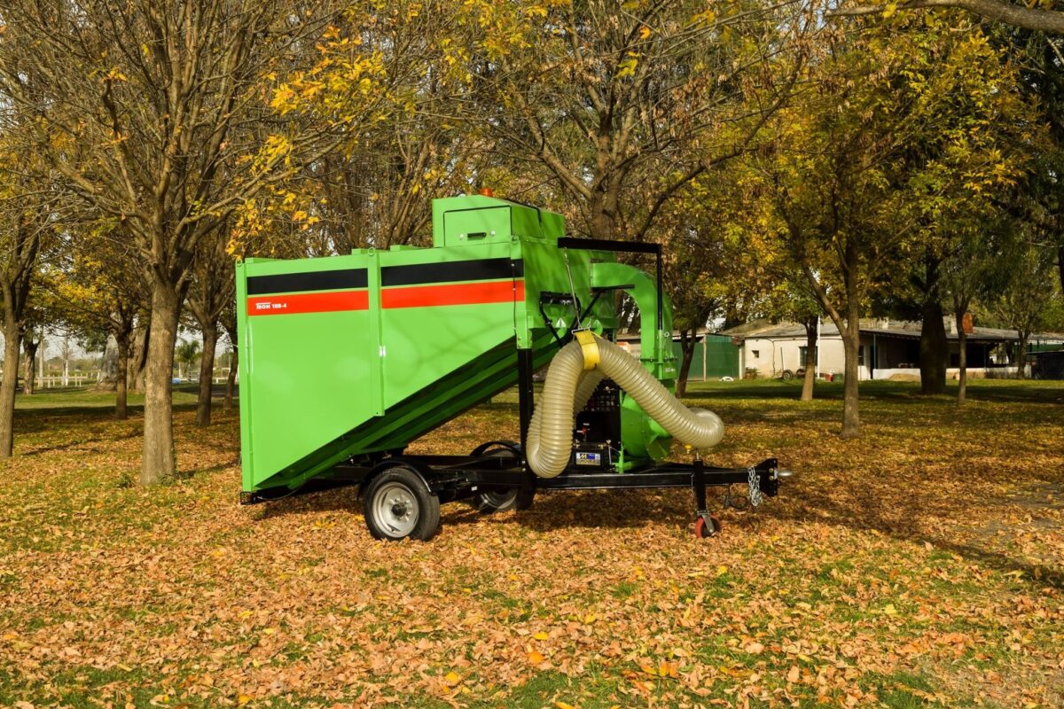 Tron 18B-4, Aspiradora de Hojas. Aspira, tritura y compacta material